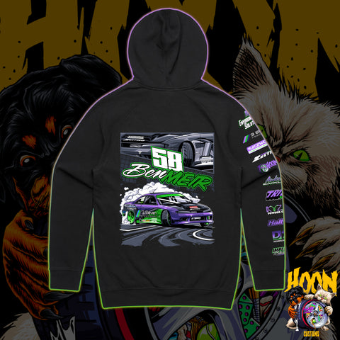 BEN MEIR SILVIA DRIFT HOODIE FRONT, BACK & SLEEVE PRINT