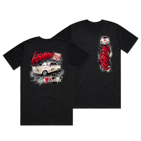 HOON CUSTOMS 65HOON FORD MK1 CORTINA GRAFFITI T-SHIRT FRONT AND BACK PRINT