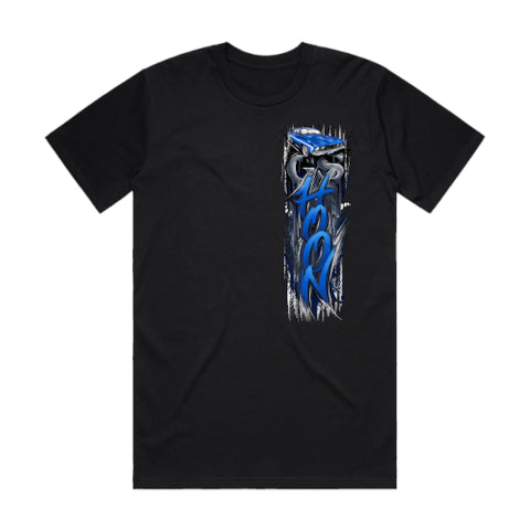 HOON CUSTOMS GSHOON XB FORD FAIRMONT GS GRAFFITI T-SHIRT FRONT AND BACK PRINT