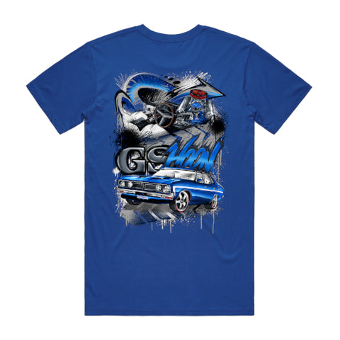 HOON CUSTOMS GSHOON XB FORD FAIRMONT GS GRAFFITI T-SHIRT FRONT AND BACK PRINT