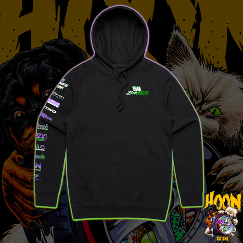 BEN MEIR SILVIA DRIFT HOODIE FRONT, BACK & SLEEVE PRINT