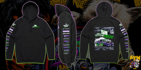 BEN MEIR SILVIA DRIFT HOODIE FRONT, BACK & SLEEVE PRINT