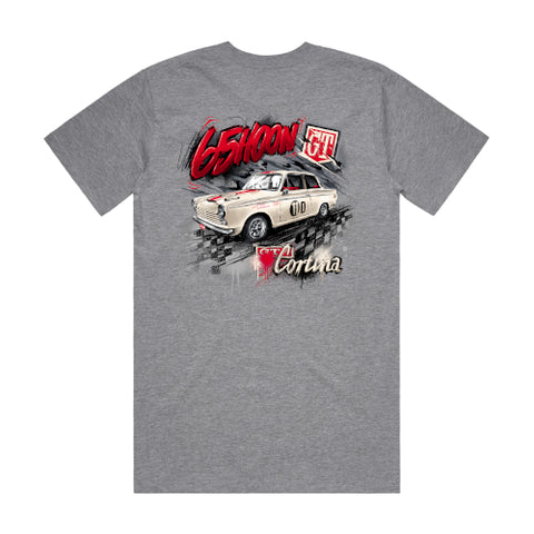 HOON CUSTOMS 65HOON FORD MK1 CORTINA GRAFFITI T-SHIRT FRONT AND BACK PRINT