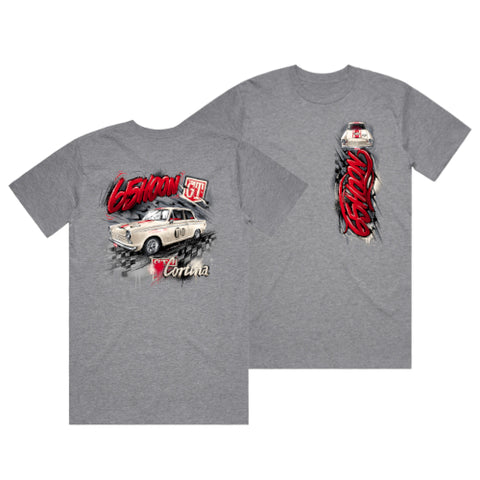 HOON CUSTOMS 65HOON FORD MK1 CORTINA GRAFFITI T-SHIRT FRONT AND BACK PRINT