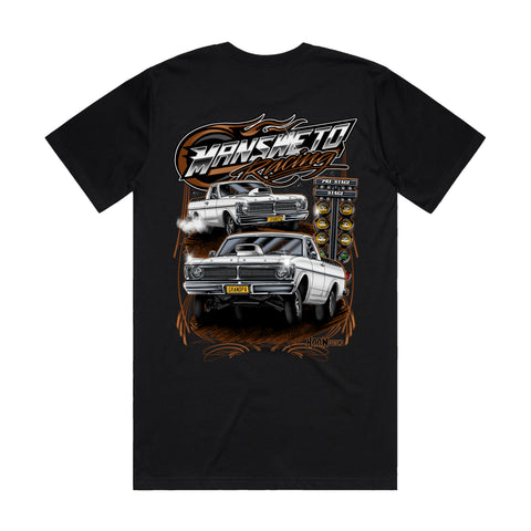 MANSWETO RACING GRANDPA UTE T-SHIRT FRONT AND BACK PRINT