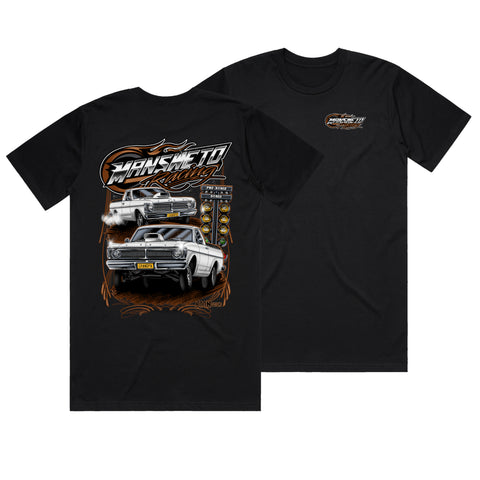 MANSWETO RACING GRANDPA UTE T-SHIRT FRONT AND BACK PRINT