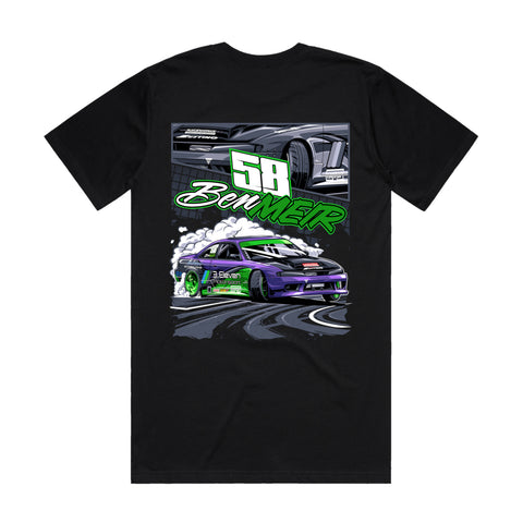 BEN MEIR SILVIA DRIFT T-SHIRT FRONT AND BACK PRINT