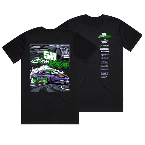 BEN MEIR SILVIA DRIFT T-SHIRT FRONT AND BACK PRINT