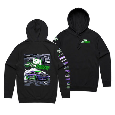 BEN MEIR SILVIA DRIFT HOODIE FRONT, BACK & SLEEVE PRINT
