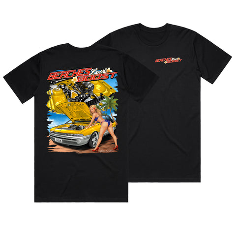 HOON CUSTOMS VL CALAIS BEACHES LOVE BOOST T-SHIRT FRONT AND BACK PRINT