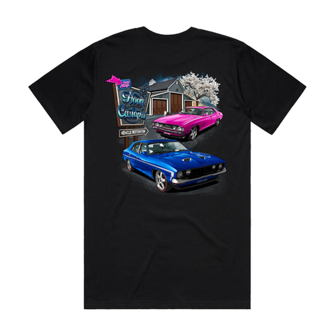 HOON CUSTOMS GSHOON & XAHOON WORKSHOP T-SHIRT FRONT AND BACK PRINT