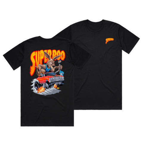 HOON CUSTOMS XY SUPER ROO T-SHIRT FRONT AND BACK PRINT