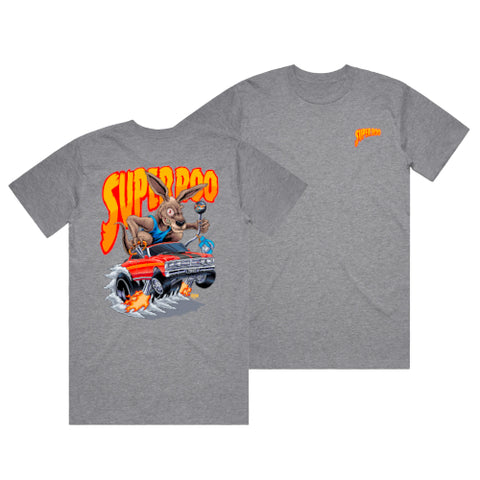 HOON CUSTOMS XY SUPER ROO T-SHIRT FRONT AND BACK PRINT