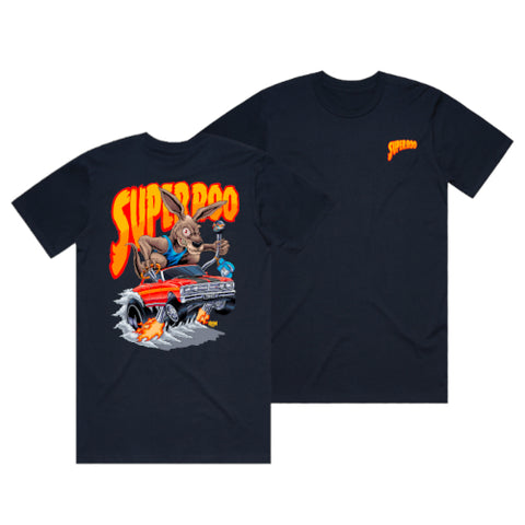 HOON CUSTOMS XY SUPER ROO T-SHIRT FRONT AND BACK PRINT