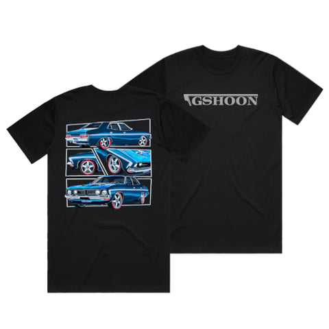 HOON CUSTOMS GSHOON T-SHIRT FRONT AND BACK PRINT