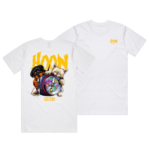 HOON CUSTOMS PRINTING LOGO T-SHIRT FRONT AND BACK PRINT